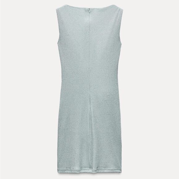 ZARA METALLIC THREAD DRESS WITH RAISED FLOWERS - Picture 11 of 12